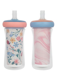 Insulated Straw Cup Pack of 2 Pink