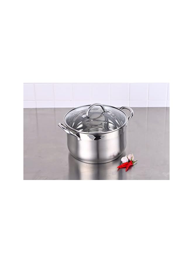 BERGNER وعاء طهي فاخر مع غطاء 24X18.5 سم/8.2 لتر قاعدة من الفولاذ المقاوم للصدأ، BG6504 - Image 2