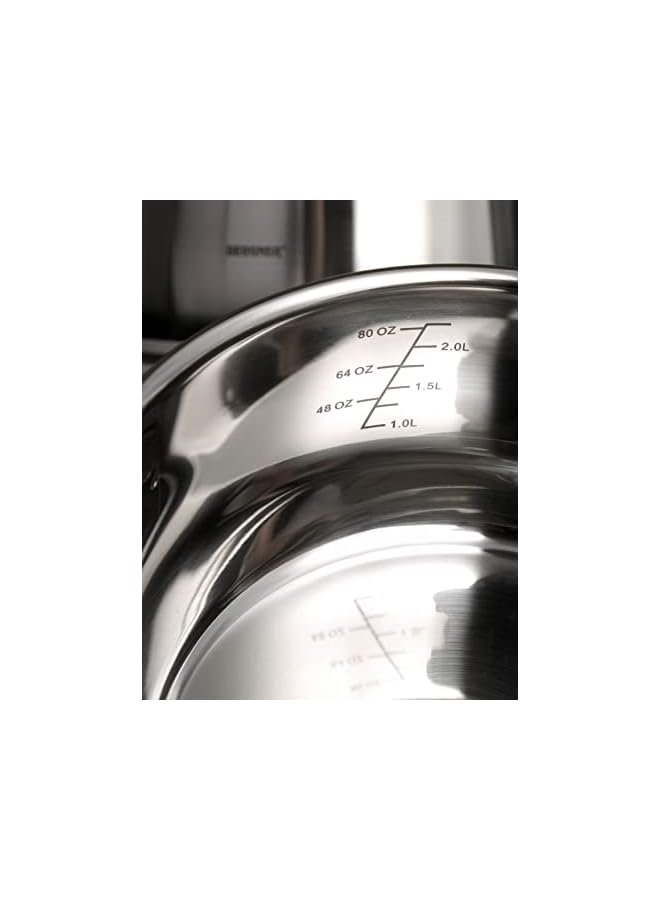 BERGNER وعاء طهي فاخر مع غطاء 24X18.5 سم/8.2 لتر قاعدة من الفولاذ المقاوم للصدأ، BG6504 - Image 4