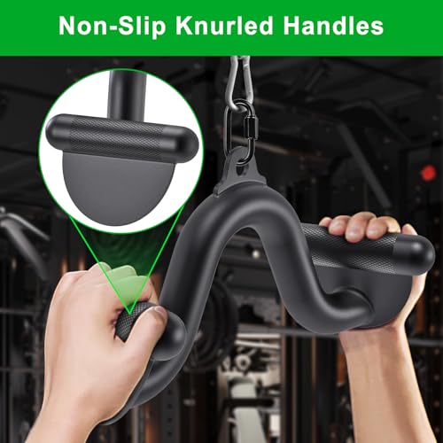 Kipika 12 Lat Pull Down Bars Cable Machine Attachment Rowing Tbar Vbar Set Back Strength Training Handle Grips for Cable Machine Rowing Machine - Image 3