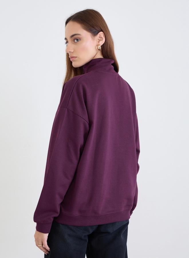 ستايلي سويت شيرت واسع بطبعة كتابة - Image 5