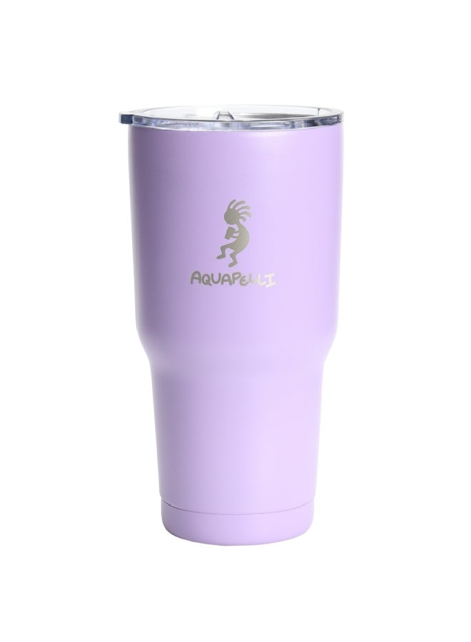 اكوابيلي 90113 تي ار 28 كوب سفر بفراغ هواء عازل للحرارة مع ماصّة سيليكون فيولا بربل 28 أونصة