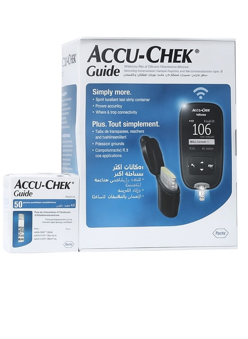 Guide Bundle Blood Glucose Monitor And 50 Pieces Strips