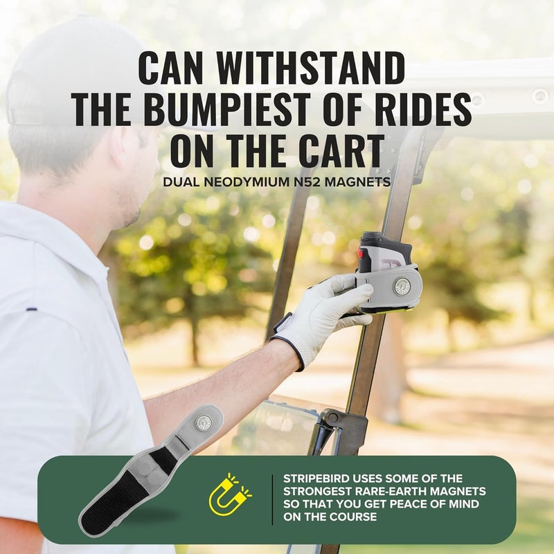 Stripebird 2.0 Slim Golf Rangefinder Magnetic Strap - Form Fitting, No Buckle, Range Finder - Image 2