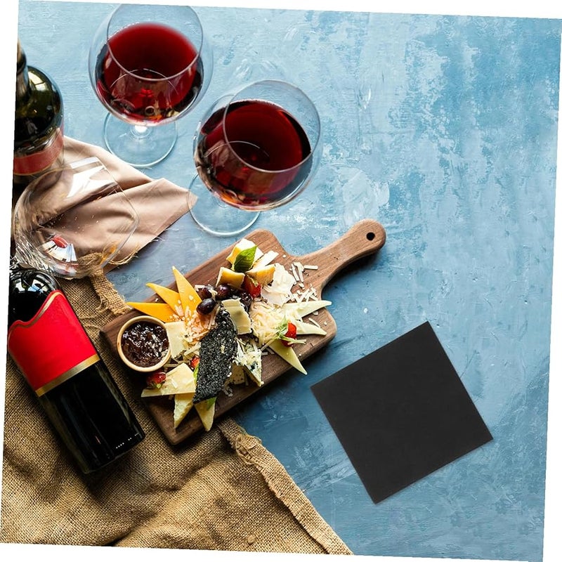 50 قطعة من مناديل العشاء السوداء التي تستخدم لمرة واحدة، ناعمة وصديقة للبشرة، مناسبة لفنادق الولائم والحفلات والأعراس - Image 2