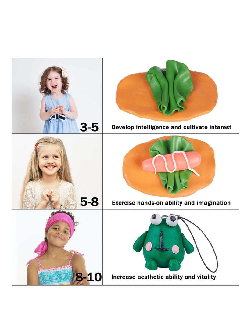 SYOSI Polymer Clay Kit,TERRIFI 32 Colors Oven Bake DIY Modeling Clay with Sculpting Tools, NonToxic & Safe, Art Craft Gifts Clay for Kids. - Image 5