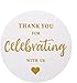 G2PLUS Thank You for Celebrating with US Stickers,60PCS 2 Inch Round Thank You Sticker Labels for Invitation Envelopes - Image 2