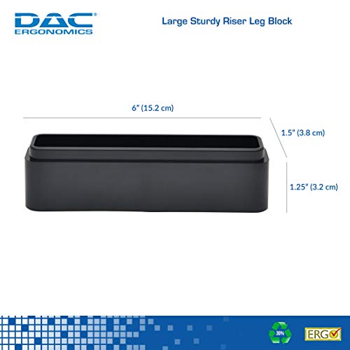 DAC Stax Leg Block Kit for Height-Adjustable Rectangular Monitor Stand, 3-Piece, Raise Monitor Riser by 1-1/4" - Image 4