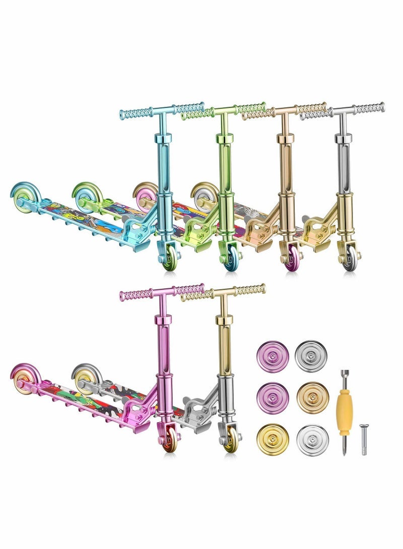 Captaintech Pieces Finger Scooters Multi Colored Mini Toys Tiny Boards with Removable Wheels Fingertip Movement Party Favors Toy Swing Board for Training Birthday Present - Image 1