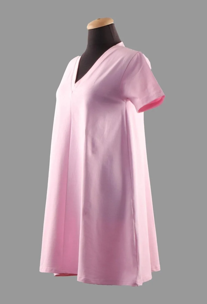 الكسندر جاردي Pink V-Neck Dress