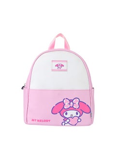 Miniso Carry your essentials in this adorable light pink My Melody small backpack from Sanrio. 
