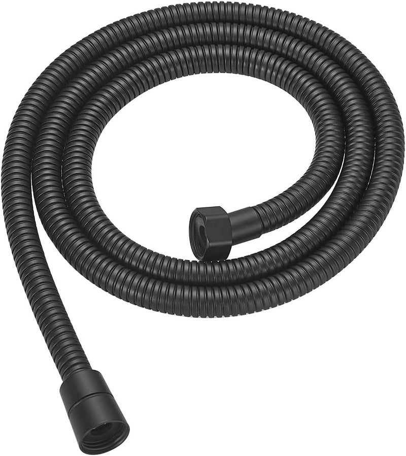 RUMOSE 59 inches Shower Hose Water Plating Shower Head Extension Hose Replacement Extra Long Stainless Steel Shower Tube Attachment Flexible Handheld Shower Sprayer Hose, Matte Black - Image 1