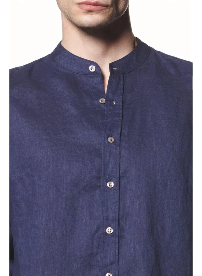 Liwali 100% Linen Hakim Collar Shirt.
