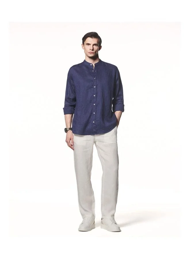 Liwali  100% Linen Hakim Collar Shirt. for Men | Best Price UAE