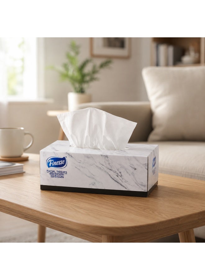 Finesse Daily Care Facial Tissue - Pack of 5 Boxes, 120 Soft 2-Ply Sheets Each, Gentle Face & Hand Tissue for Home, Office & Car - Image 2