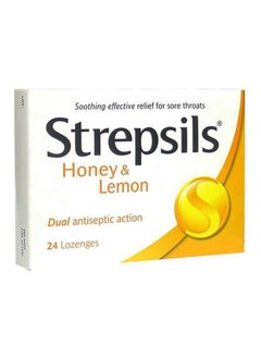 Strepsils Strepsils Honey and Lemon Cough Pill Relieve Sore Throat 24 Lozenge 
