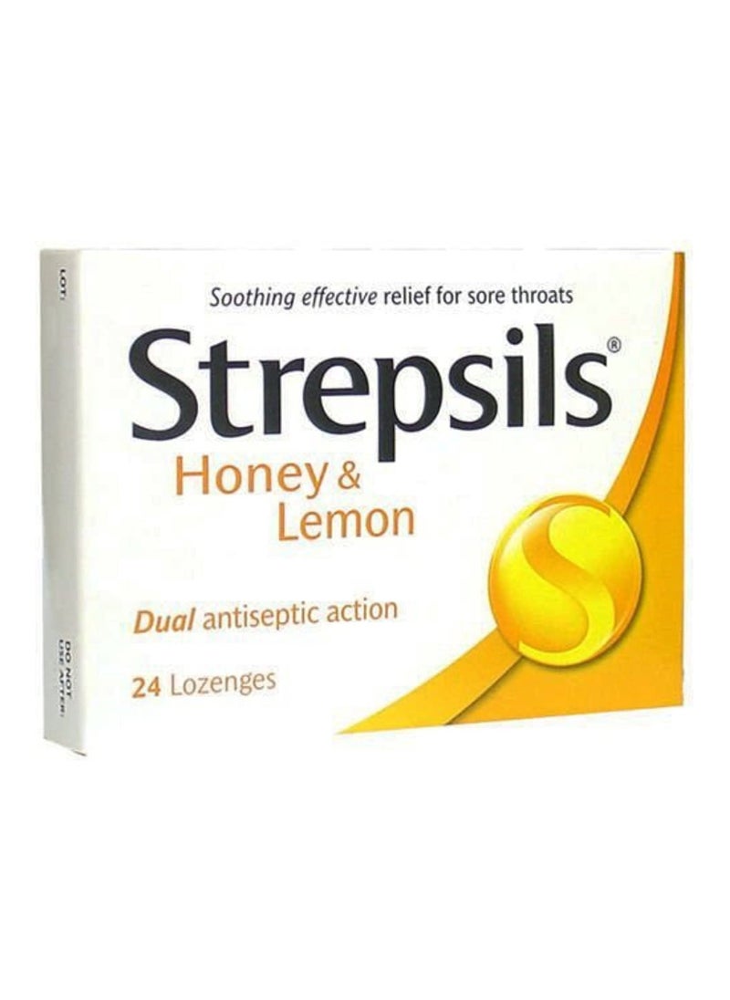 Strepsils Strepsils Honey and Lemon Cough Pill Relieve Sore Throat 24 Lozenge 