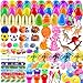 Teeanzo 160Pcs Prefilled Easter Eggs Toys Set Include 80 Plastic Eggs with Variety Easter Stress Toys for Egg Hunt Basket Stuffers Party Favors Classroom Prize Supplies Boys Kids Girls - Image 2