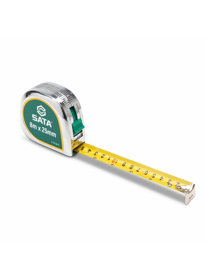 Sata متر قياس مطاطي SATA ST91316ME بطول 26 قدم مقياس متري/SAE 8م × 25مم - Image 1