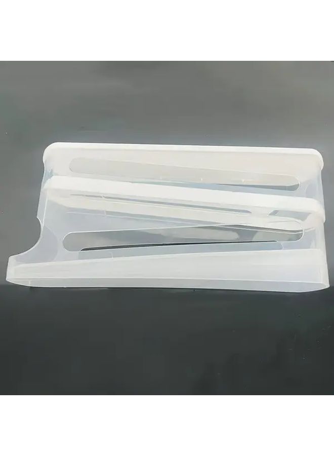 Automatic 12-14 Double Layer Sliding Storage Box For Kitchen Organizer Transparent Space Saving Refrigerator Rack - Image 2