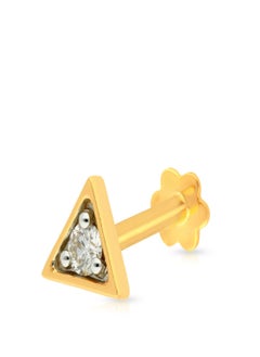 Malabar Gold and Diamonds 18 Carat 750 Purity Yellow Diamond Nosepin MNGNNP0303YVS-G for Women  - Image 1