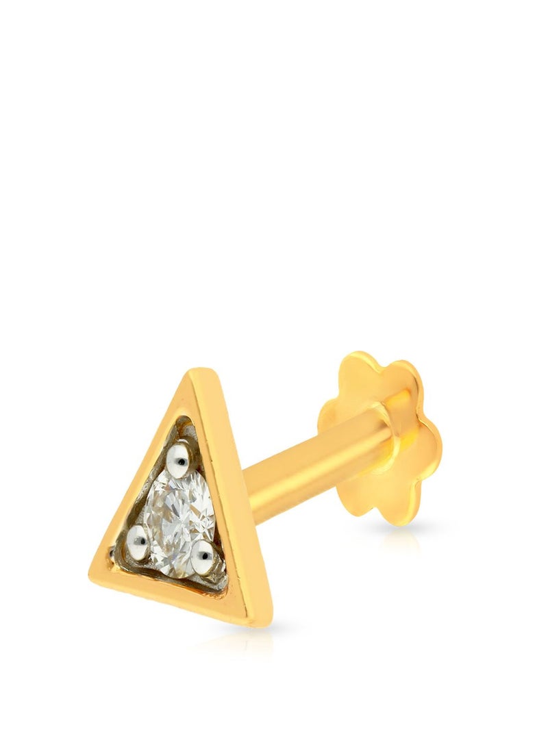 Malabar Gold and Diamonds 18 Carat 750 Purity Yellow Diamond Nosepin MNGNNP0303YVS-G for Women  - Image 1