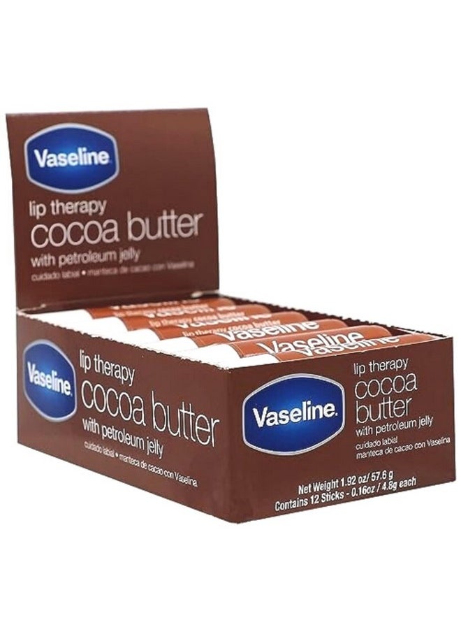 Vaseline Vaseline Lip w/o Backer Card Cocoa - 12 Pack Box  - Image 2