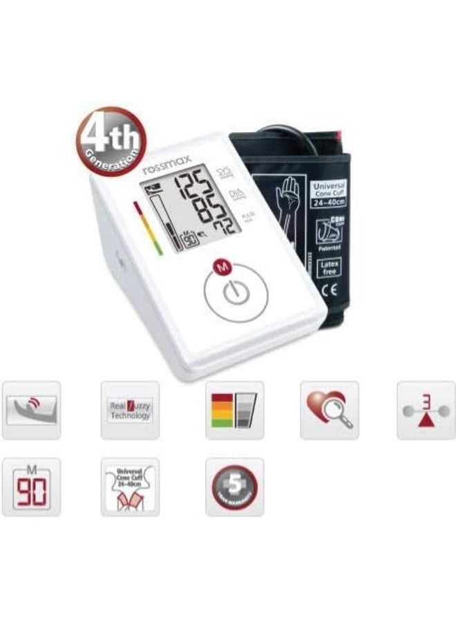 Rossmax Digital Upper Arm Blood Pressure Monitor, Automatic Blood Pressure Device with 90-Reading Memory, Irregular Heartbeat Detection and Adjustable Arm Cuff - Image 1
