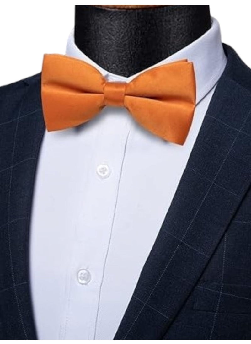 Trenderrs Men's Solid Color Satin Bow Tie  - Image 1