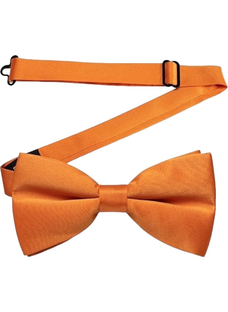 Trenderrs Men's Solid Color Satin Bow Tie  - Image 2