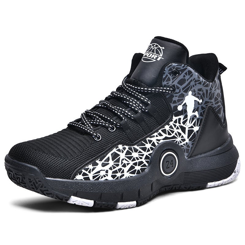 Large Size Combat Basketball Shoes Men'S Flying Weaving Sports Shoes Children'S Adult Youth Training Shoes High-Top Sneakers Children'S Shoes