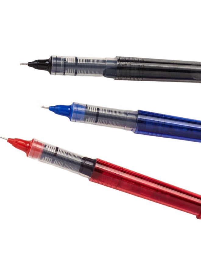 Snowhite X66 Direct Liquid Rollerball Pen, Full Needle Tube Gel Pen, Student Office Signing Pen, Ink Pen, Black, 0.5Mm, 12 Pcs/Box - Image 1