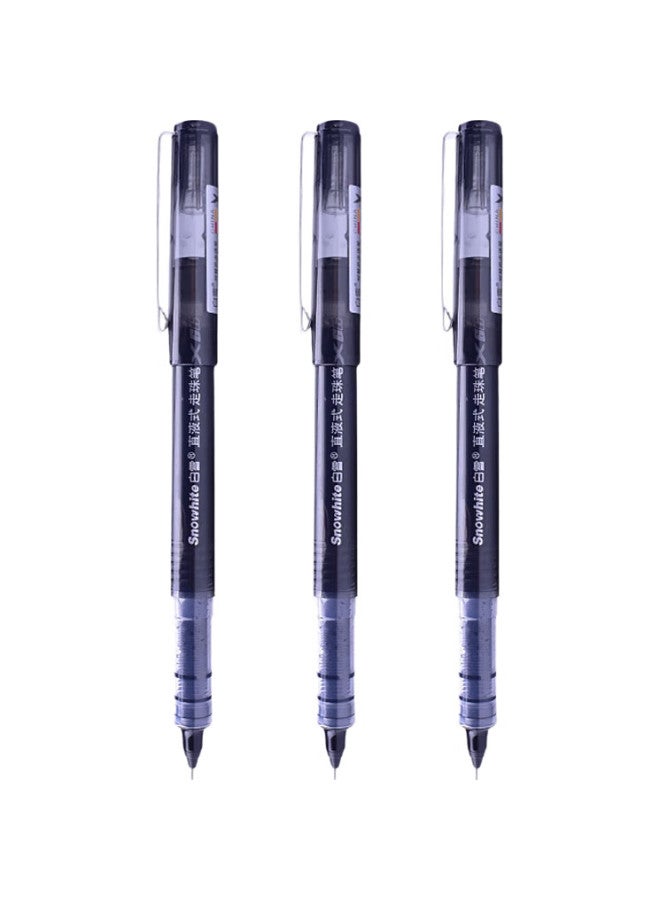 Snowhite X66 Direct Liquid Rollerball Pen, Full Needle Tube Gel Pen, Student Office Signing Pen, Ink Pen, Black, 0.5Mm, 12 Pcs/Box - Image 3