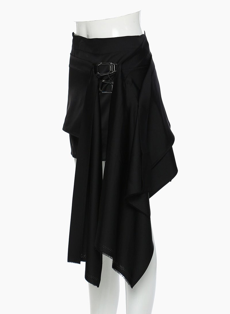 ZAGHOU Irregular Design Pleated Mini Skirt - Image 1