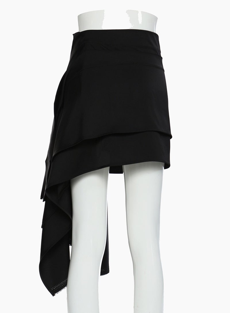 ZAGHOU Irregular Design Pleated Mini Skirt - Image 2