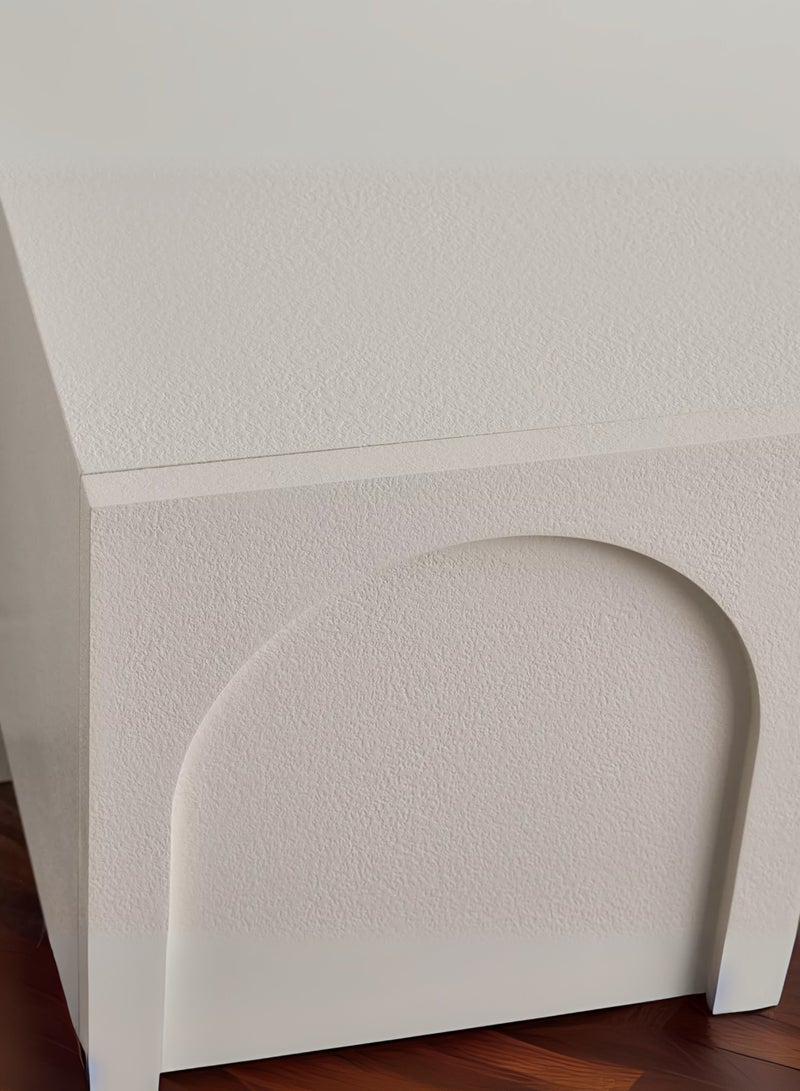 كستم ديكو حامل تلفزيون عصري مع وحدة تخزين - وحدة تحكم ترفيه خشبية بيضاء بأربعة أبواب، وخزانة وسائط بسيطة لديكور غرفة المعيشة وغرفة النوم - Image 3