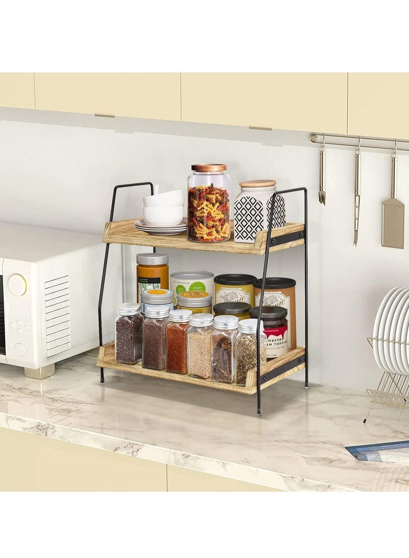Arabest Coffee Bar Accessories and Organizer Countertop, Station Kitchen Counter Shelf, Condiment Storage, Cup Lid Holder for Bathroom, Kitchen (Brown) - Image 5