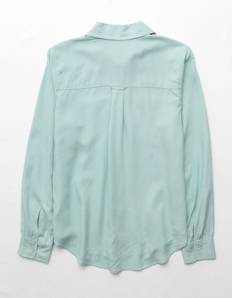 American Eagle  AE Bestie Long-Sleeve Button-Up Shirt for Women | Best Price UAE