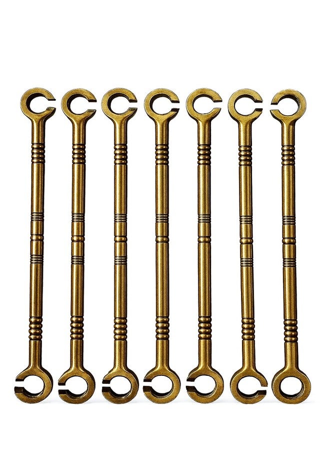 nooks Stainless Steel saliya 12mm Hook and Ceiling Rod heavt Duty Hanging Accessories Set in PVD Coating Brass Finishing for Swings and jhula for Indoor Outdoor (Pack of 2) - Image 1