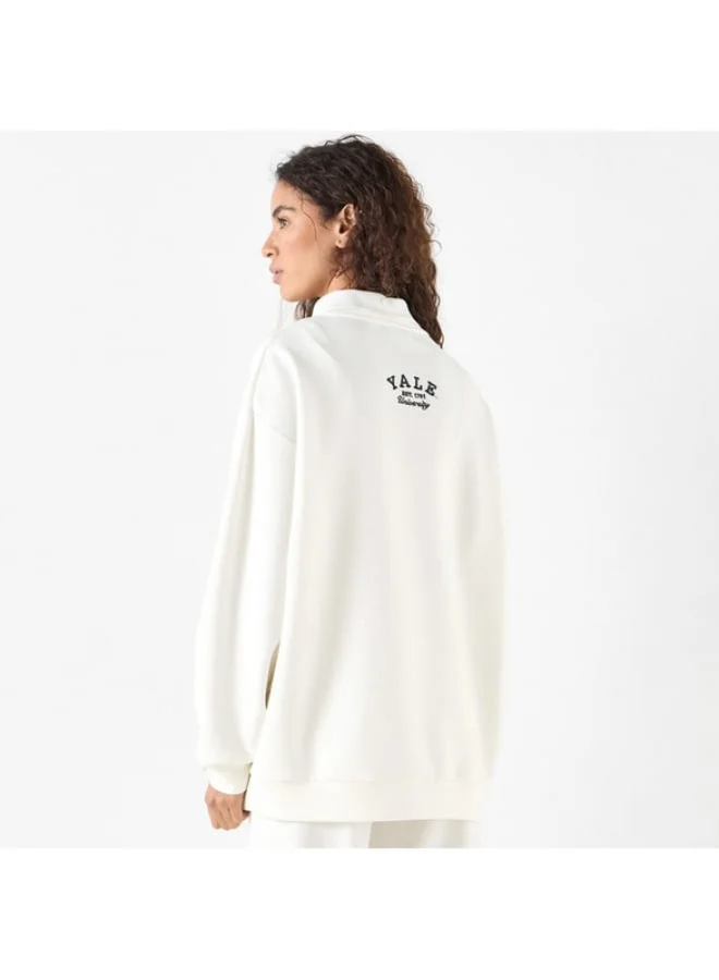 SP Characters Yale University Print Long Sleeves Sweatshirt with Collar