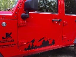 Bubbles Designs Black Mountains Decal Sticker Compatible with Jeep Wrangler Rubicon Jk jl All Models (35B) - Image 4
