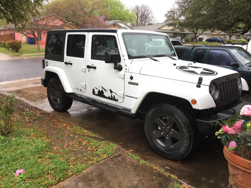 Bubbles Designs Black Mountains Decal Sticker Compatible with Jeep Wrangler Rubicon Jk jl All Models (35B) - Image 5