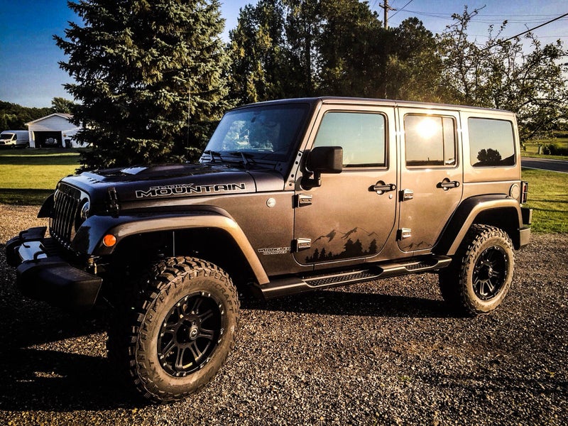 Bubbles Designs Black Mountains Decal Sticker Compatible with Jeep Wrangler Rubicon Jk jl All Models (35B) - Image 2