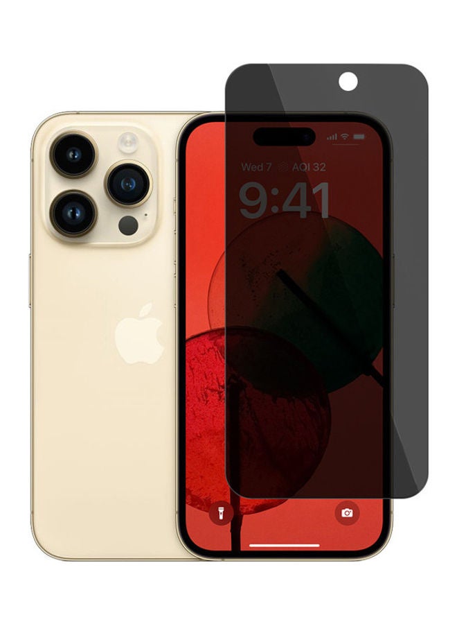 OFFBEAT 2 Pack iPhone 14 Pro Privacy Screen Protector 6.1 Inch with Easy Installation Frame, Scratch Resistant, Anti-Fingerprint, Anti-Spy Transparent - Image 1