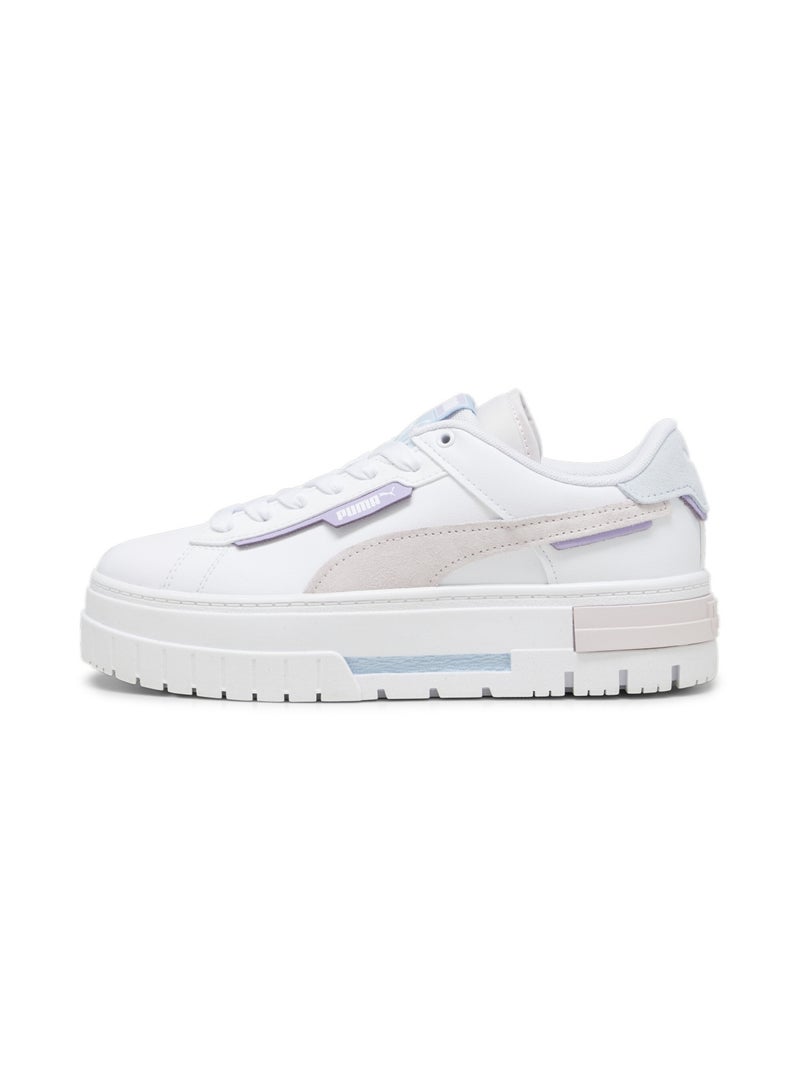 PUMA Mayze Crashed Womens White Sneakers - Image 1