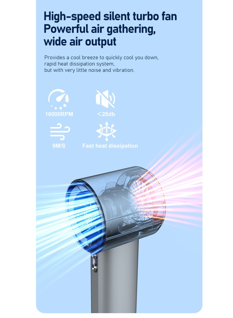 Elurian Mini USB Rechargeable Fan –Portable Cooling Fan for Pocket, Travel, Office | Quiet, USB-C Fast charge - Image 5