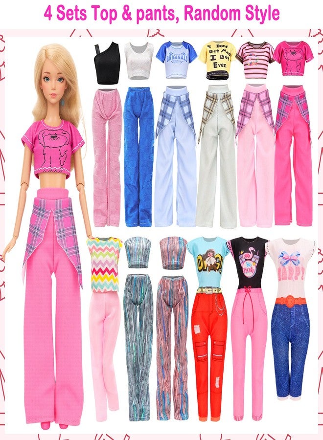 BARWA 26 Pcs Doll Travel Camping Set Includes 7 Sets Doll Clothes, Sleeping Bag, Backpack, Sport Bottles, Telescope,Glasses, Shoes Camping Accessories for 11.5 Inch Dolls - Image 3