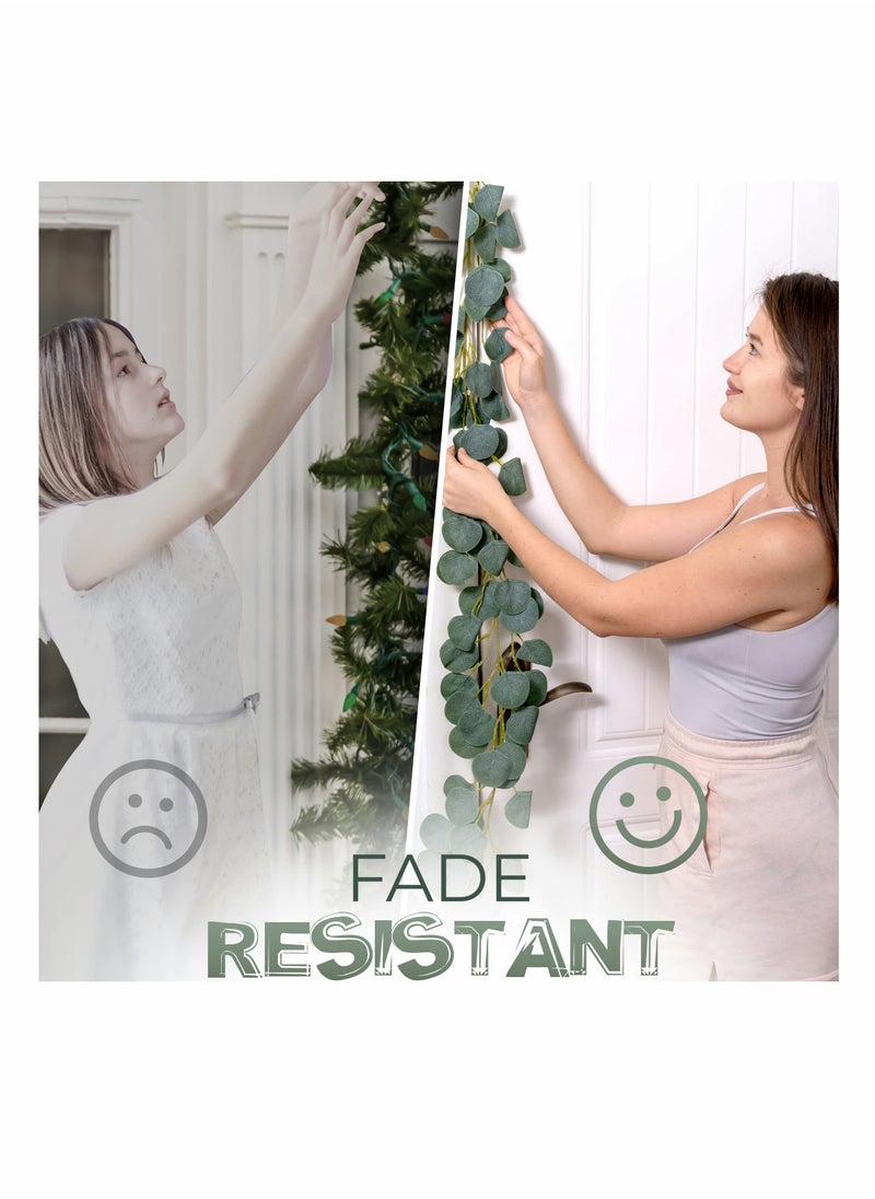 SYOSI Artificial Eucalyptus Garland, KASTWAVE 39.6Ft Faux Greenry Garland for Rustic Wedding Parties, Baby Shower, Bridal Shower, Background Decoration for Indoor and Outdoor Party, 6.6ft/Pcs (6 Pcs)  - Image 4