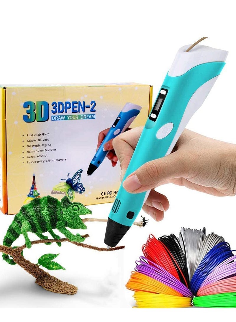 Assorted 3D Pen for Kids 3D Printing Pen with PLA Filament Refills Compatible PLA & ABS Creative Toy Great Arts Crafts Gift for Kids & Adults - Image 1