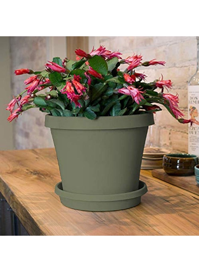 Fiskars Weather Resistant UV-Protected Smooth Finish Planter Pot Thyme Green 25.4 cm 50410 - Image 3